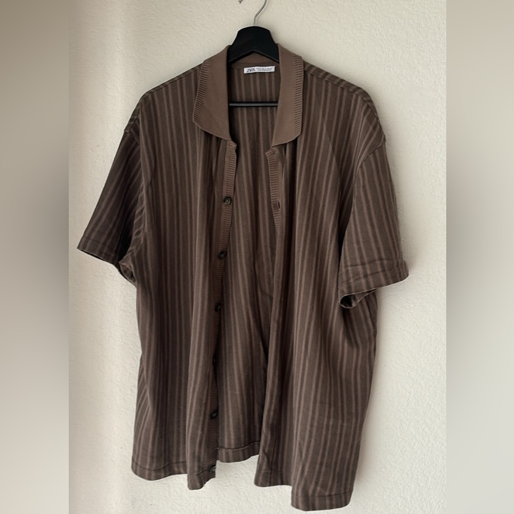 Mens Zara Brown Button down shirt